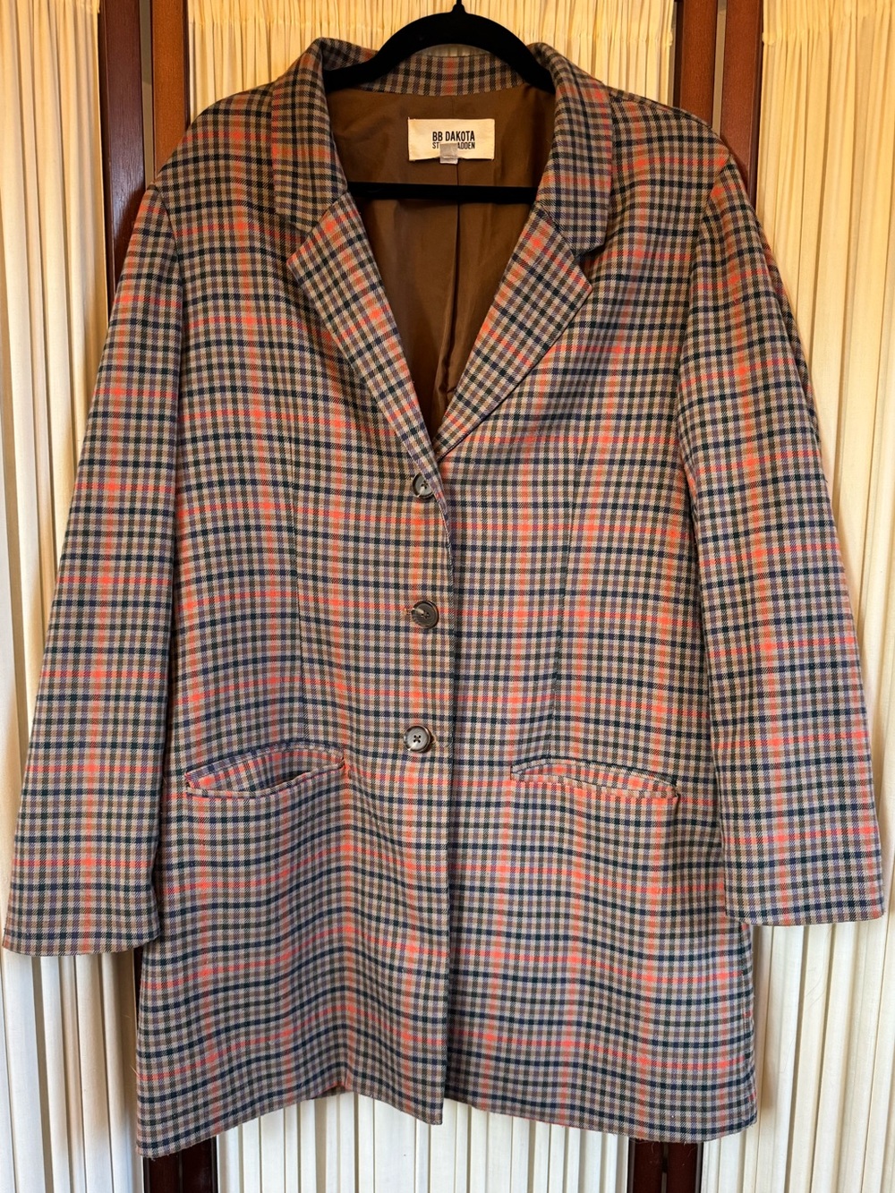 BB Dakota by Steve Madden Plaid Blazer Jacket